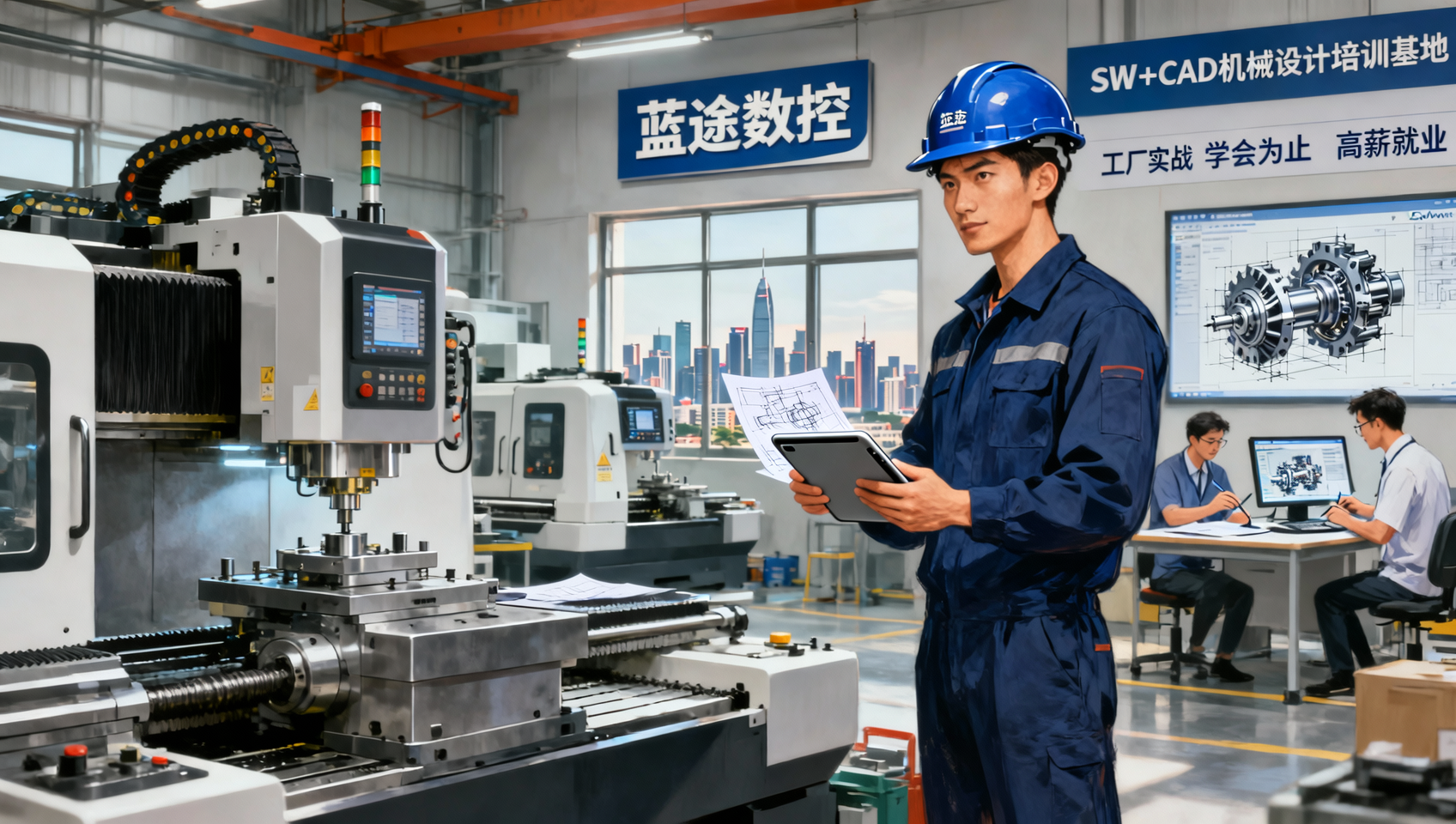 蓝途SW+CAD机械设计班 不限学时学会为止 助力非标设计岗就业