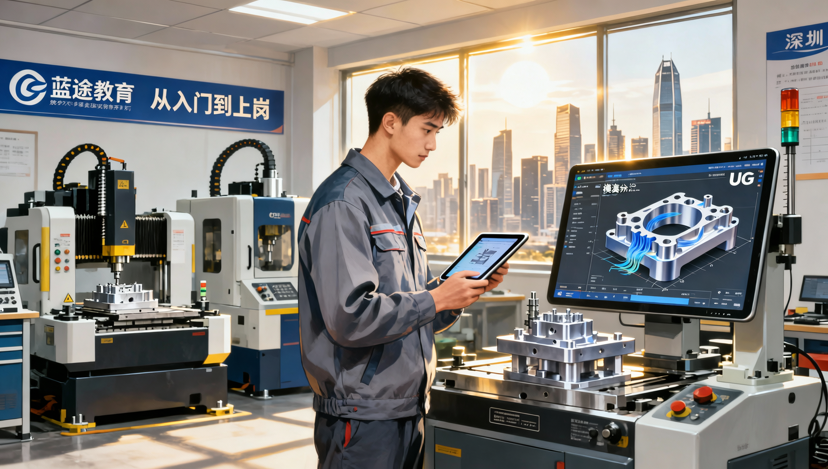 深圳学模具设计 蓝途UG+CAD班 模流分析实战设备全