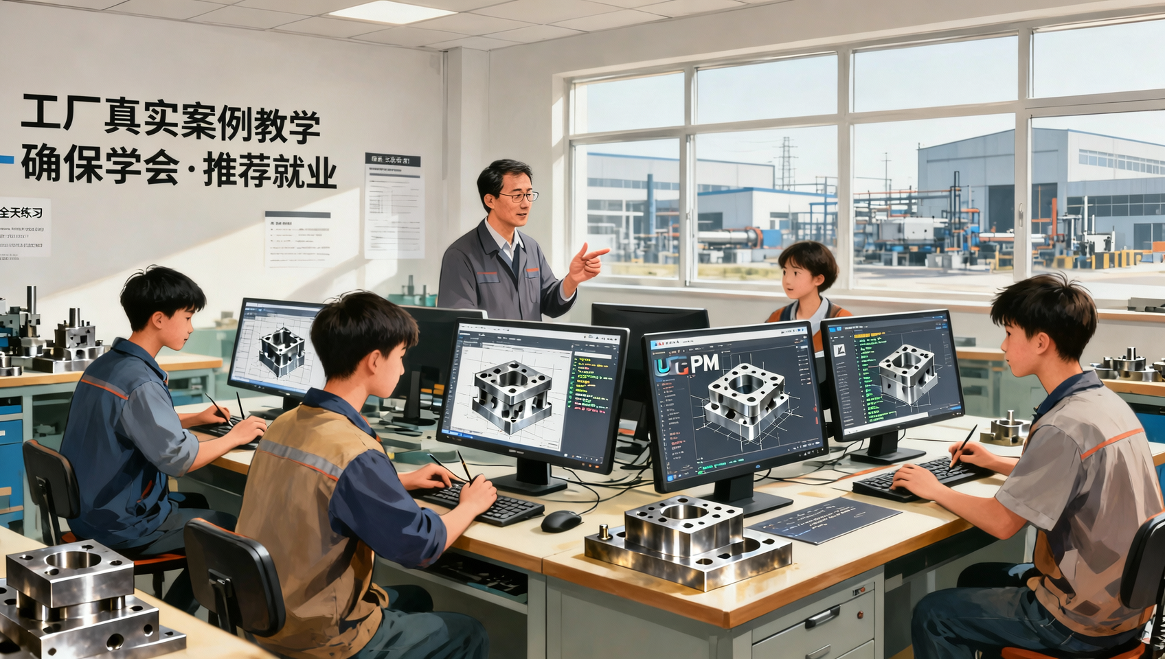 蓝途UG+PM模具编程班 工厂真实案例教学 确保学会并推荐数控编程岗