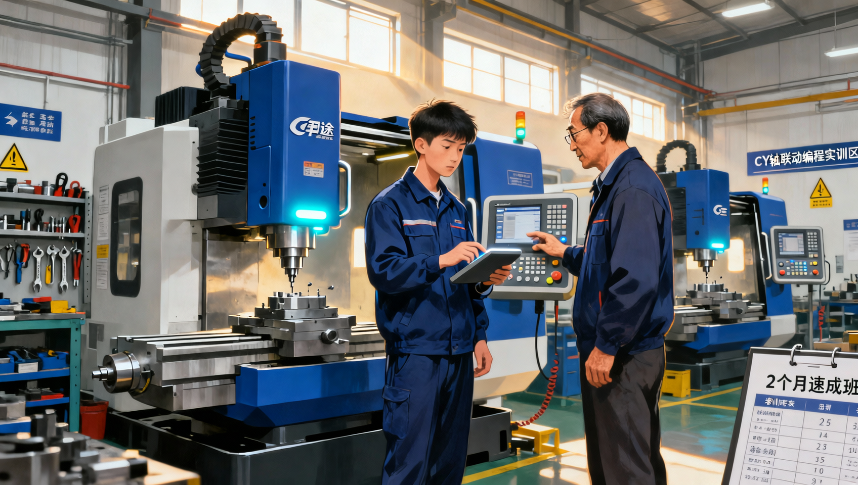 蓝途车铣复合培训 工厂一线师资 教你CY轴联动核心编程技巧