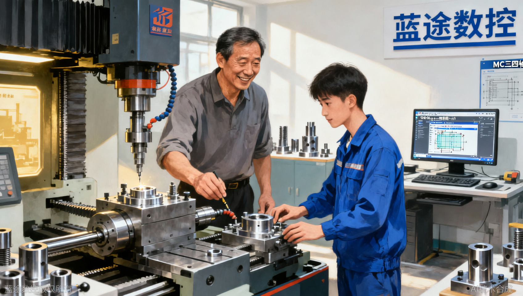 蓝途MC三四轴编程班 10年+实战讲师手把手 零基础也能学