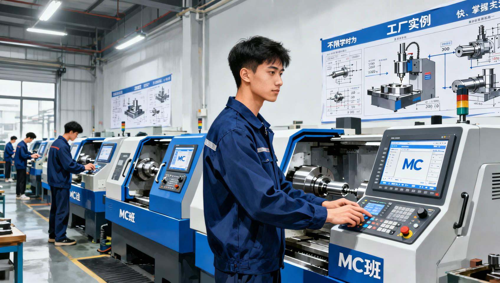 深圳沙井学数控车床 蓝途MC班 设备齐全不限学时实操