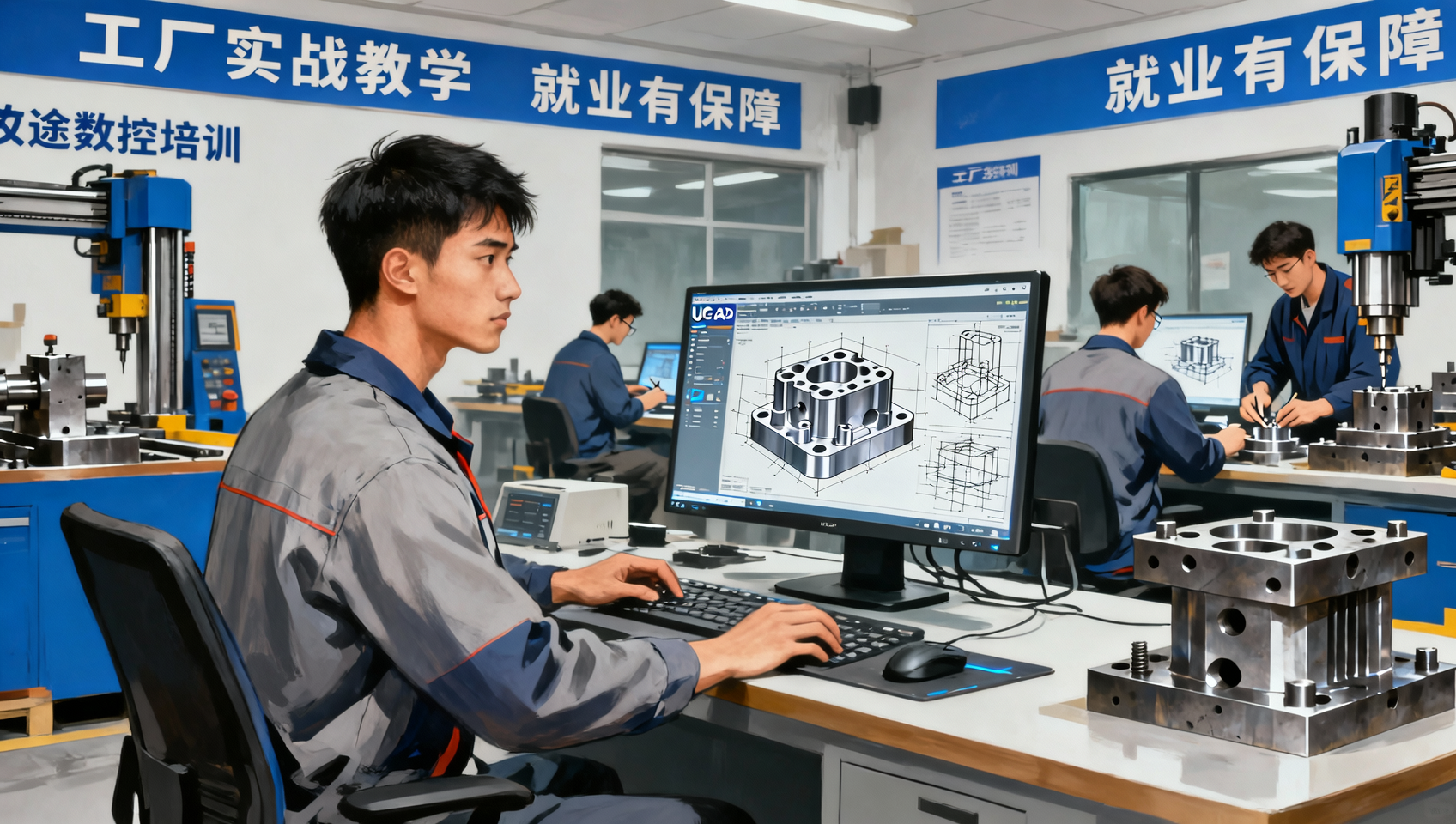 学UG+CAD模具设计来蓝途 工厂实战教学 毕业即做模具设计师