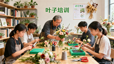 叶子学校插花花艺课｜花卉养护？考评级老师手把手授课