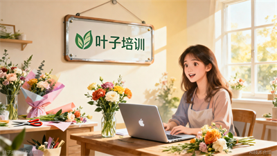 线上花店创业哪里学｜叶子学校零基础入学，毕业就业创业双通道