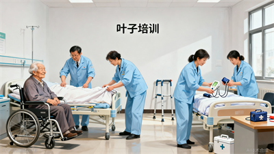 宁波叶子学校老人照料课程亮点：用模拟老人模型练穿脱衣，体验真实