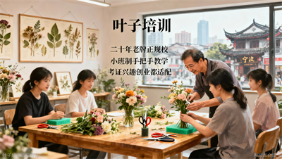 宁波花艺培训机构红榜：叶子学校二十年老校，小班制不敷衍