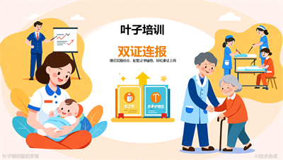 育婴员+养老护理员双证连报，叶子职业培训理论实操送证书辅导