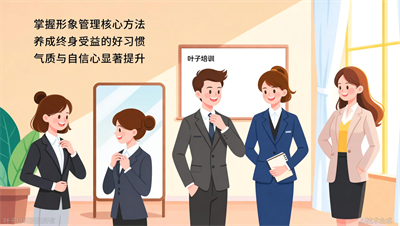形象礼仪课结束后，叶子职业培训学员收获了受用的形象管理习惯