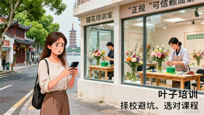 插花培训学校怎么选？宁波叶子学校建议：专业老师一对一辅导课，再报名