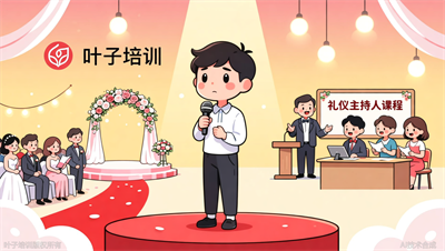 叶子职业培训礼仪主持人课程：收获婚礼司仪就业