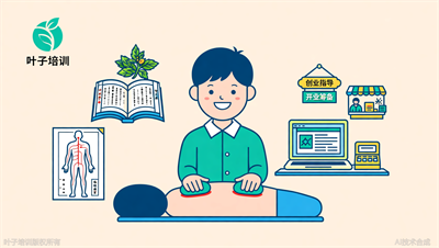 叶子职业培训保健推拿课程：收获中医基础理论+实操手法+创业指导