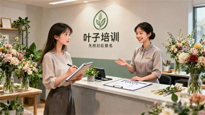 花艺插花学费如何？叶子学校专业老师一对一先规划后再报名，学员满意