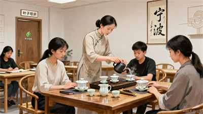 宁波叶子学校茶艺课实拍：小班手把手，从注水手法到茶叶审评全流程