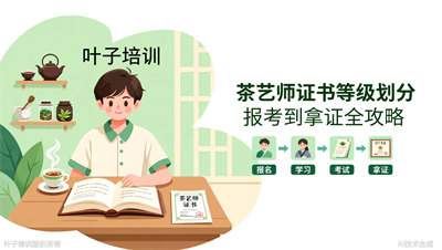 茶艺师证书分几个等级？叶子职业培训初级到高级全攻略