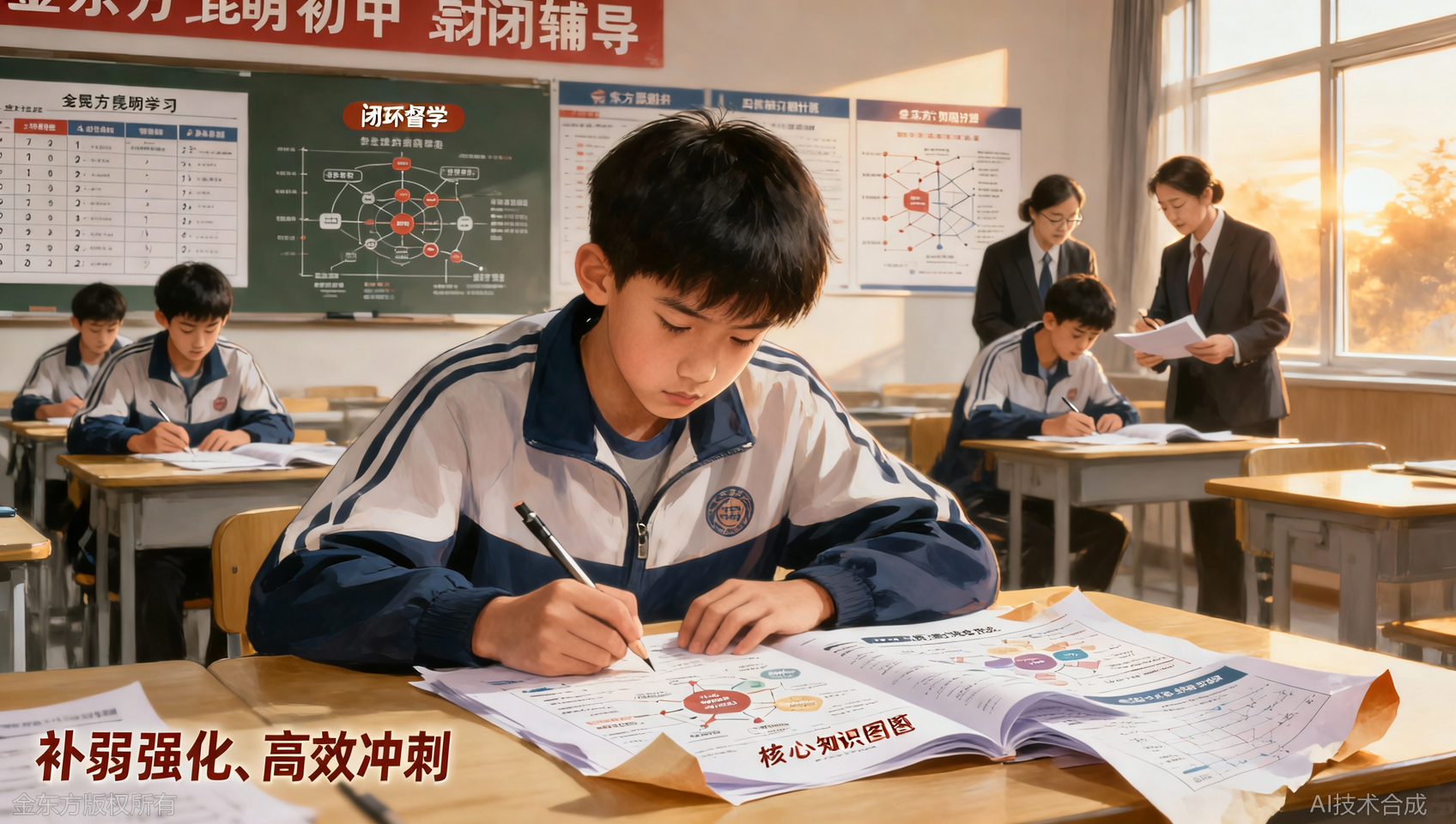 昆明初中全日制封闭辅导｜初三闭环督学，全力备战中考