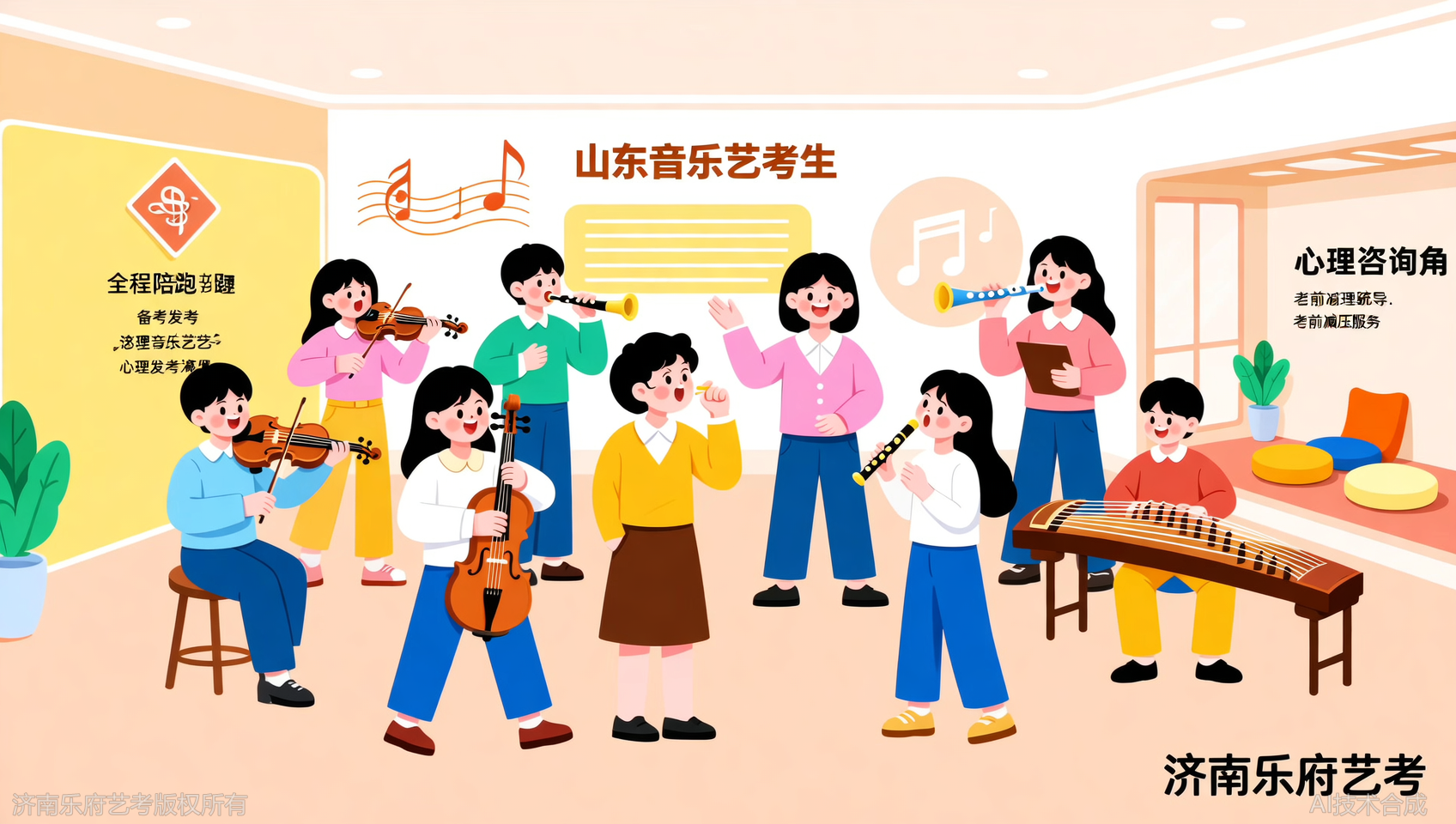 报名即送心理疏导+考前减压课程，济南乐府艺考全程陪跑
