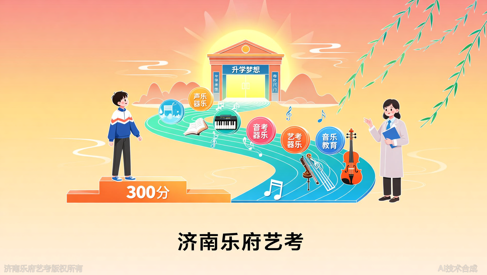 文化课300分想走音乐艺考？济南乐府艺考匹配三大专业方向