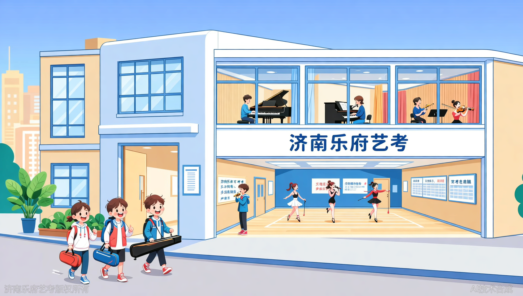 全封闭管理+千人校区，济南乐府艺考东校区硬件实拍