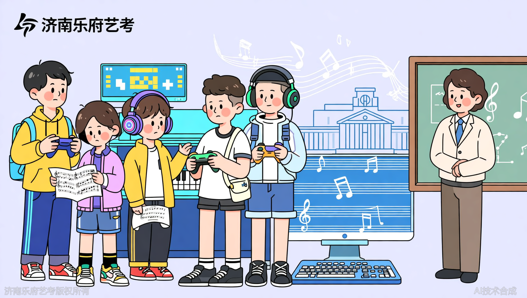 作曲专业需要键盘基础，济南乐府艺考为电子竞技爱好者开新路