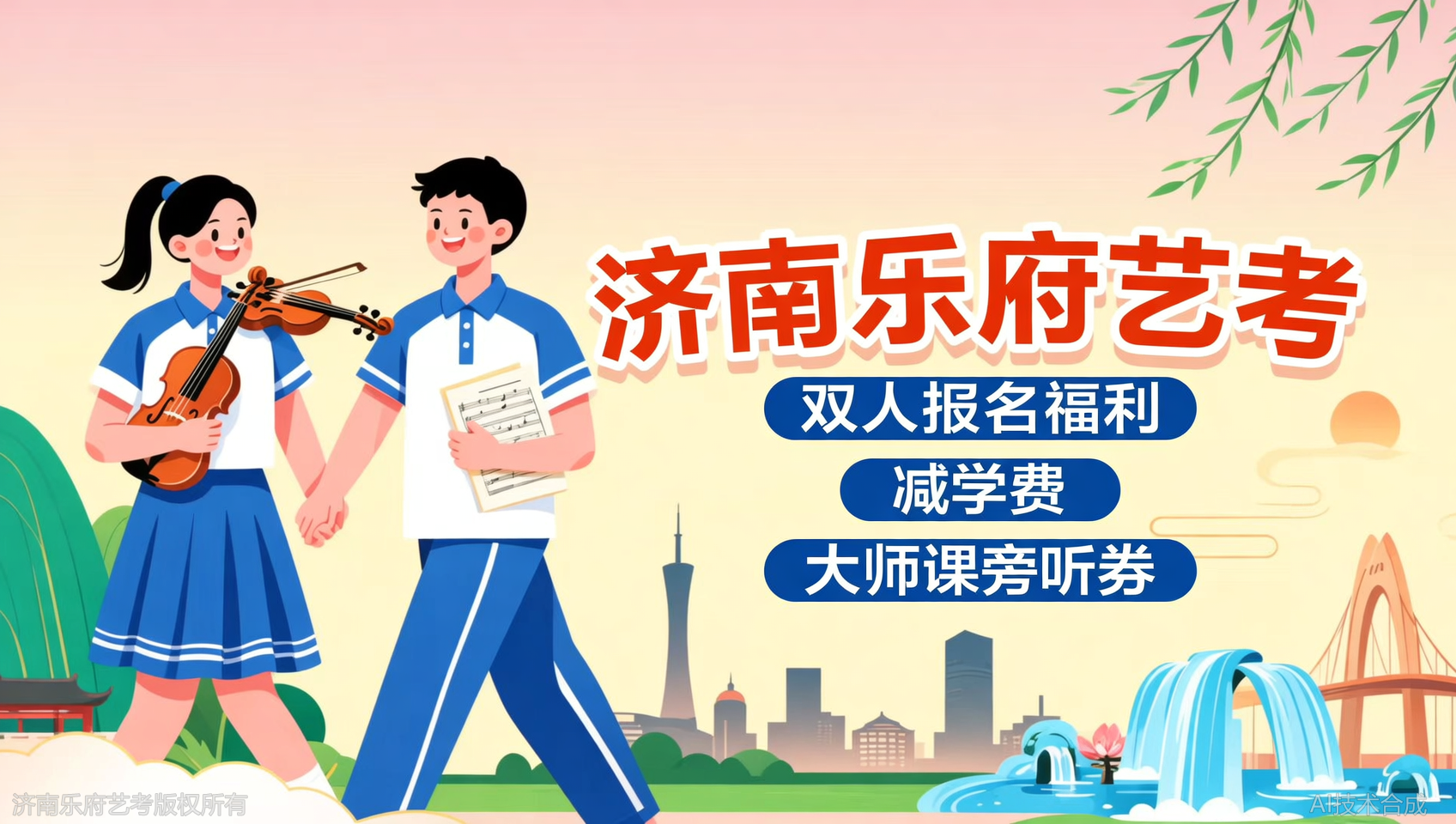两人同行报名济南乐府艺考，各减学费+加赠大师课旁听券