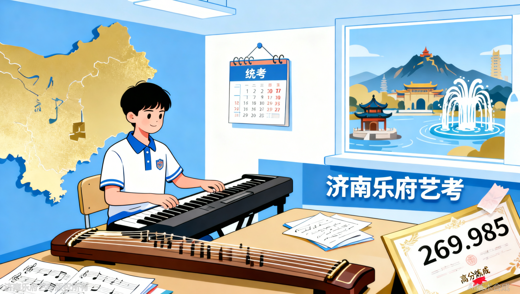 统考总分269.985是怎么炼成的？济南乐府艺考王同学案例拆解