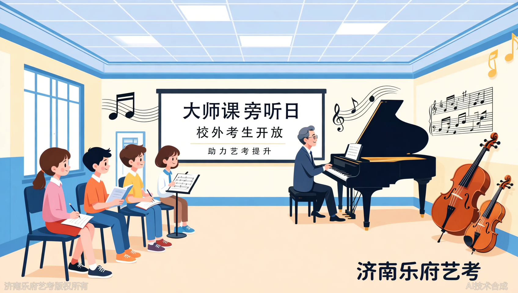 济南乐府艺考每月一次&ldquo;大师课旁听日&rdquo;，校外生也可预约