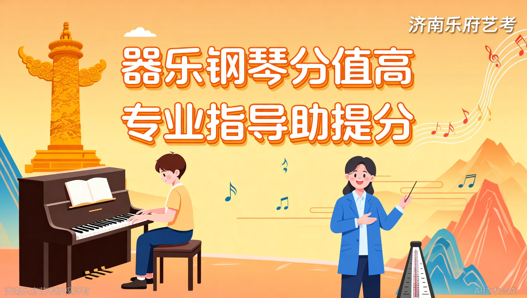 统考器乐钢琴如何拿高分？济南乐府艺考演员级教师示范