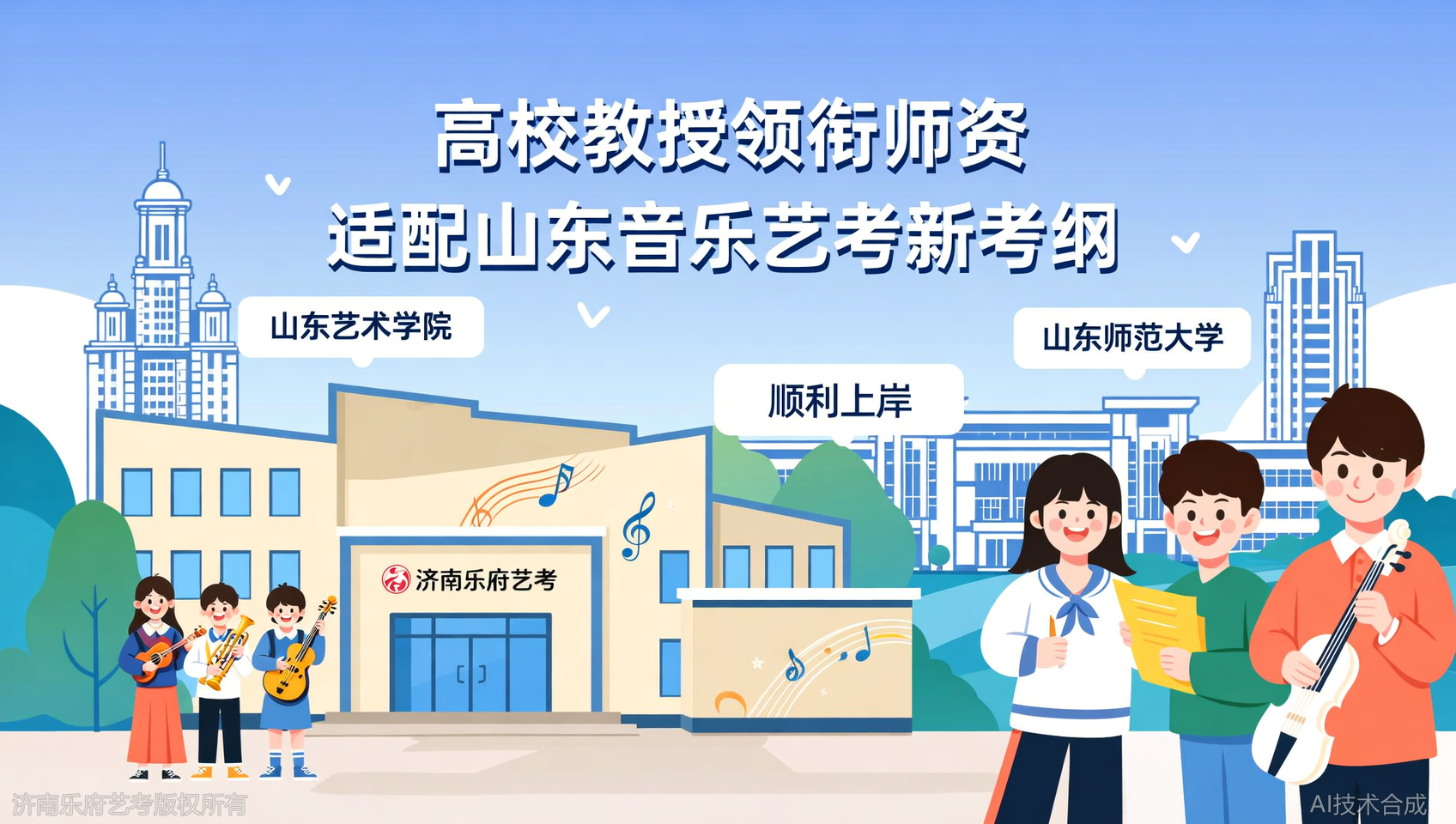 济南乐府艺考西校区毗邻山艺山师，高校教授面对面指导