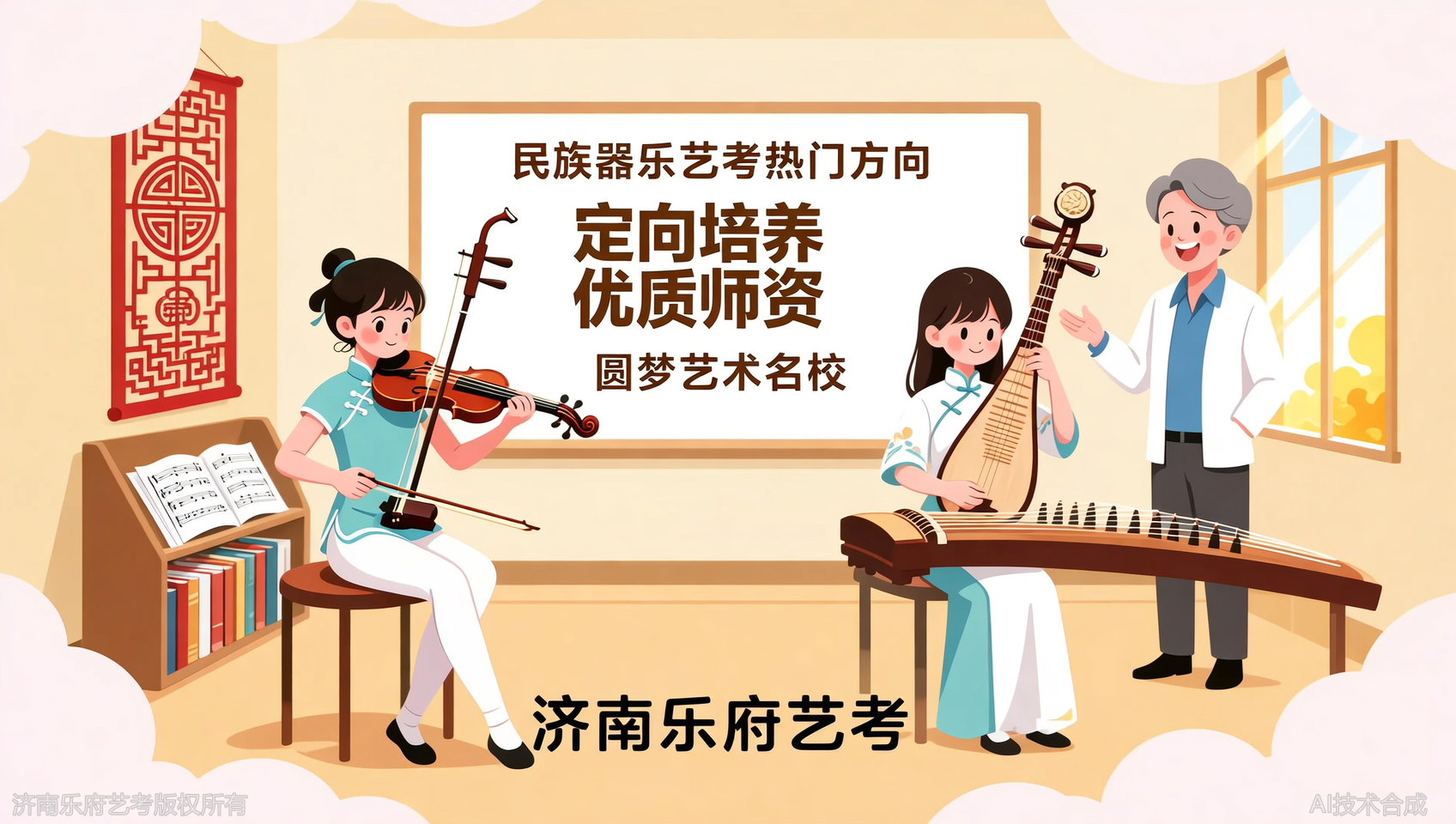 民族器乐稀缺人才，济南乐府艺考二胡、琵琶专业定向培养