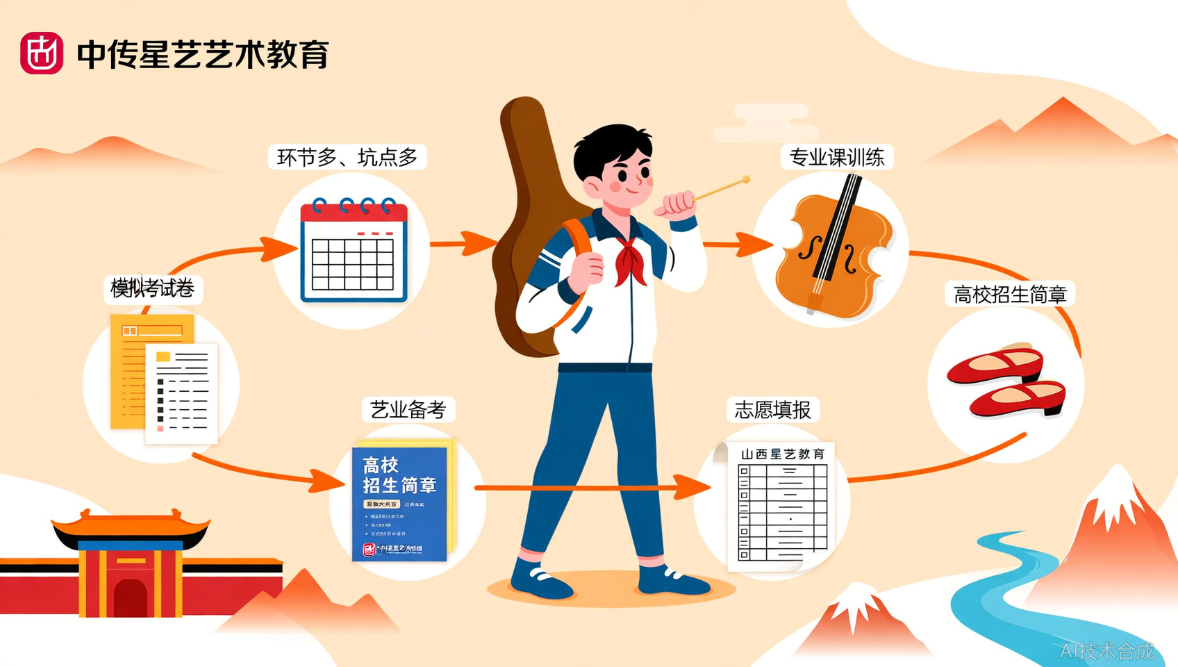 从进校测评到志愿填报，中传星艺全程规划服务，解决艺考生所有升学难题