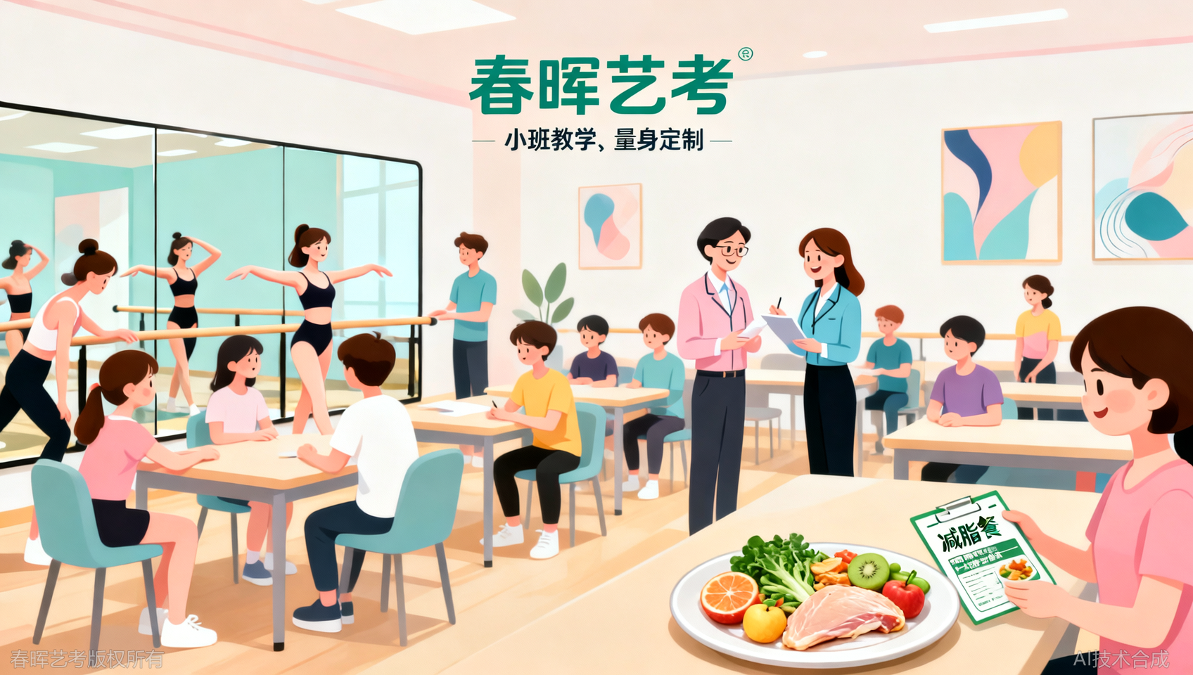 河北春晖艺考服表班VS大班流水线教学：15人小班+定制减脂餐，专业塑造拒绝&ldquo;模板化&rdquo;