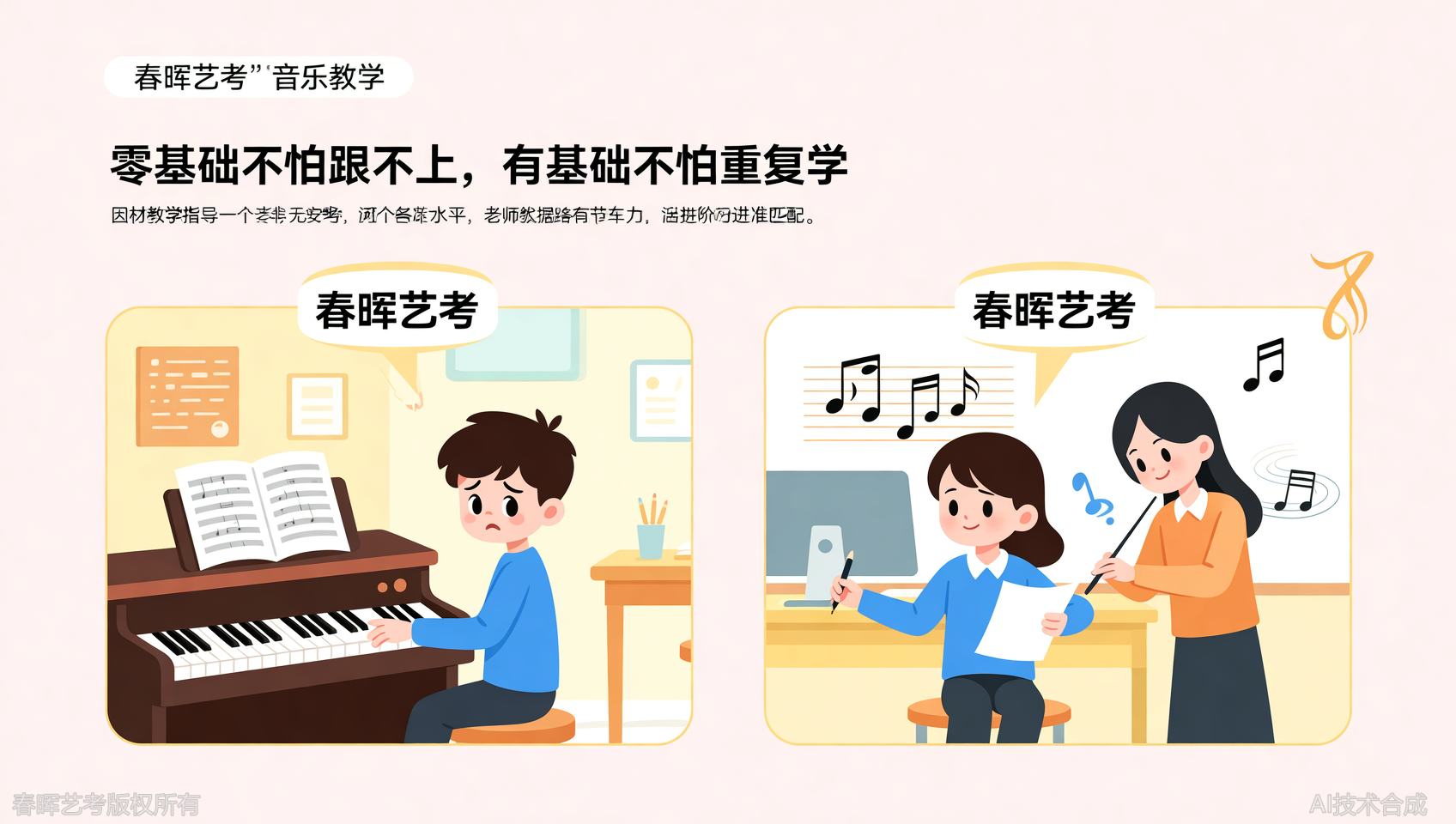 零基础怕跟不上？有基础怕重复学？河北春晖艺考音乐分层教学，统考班+专项强化精准匹配每一类学员