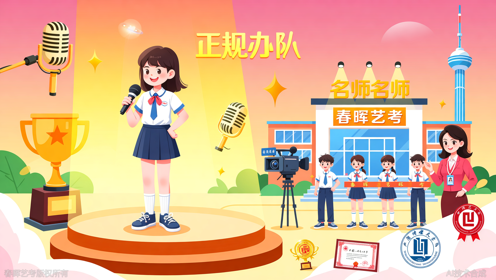 河北播音主持艺考考前冲刺班，春晖艺考电视台级别师资带队