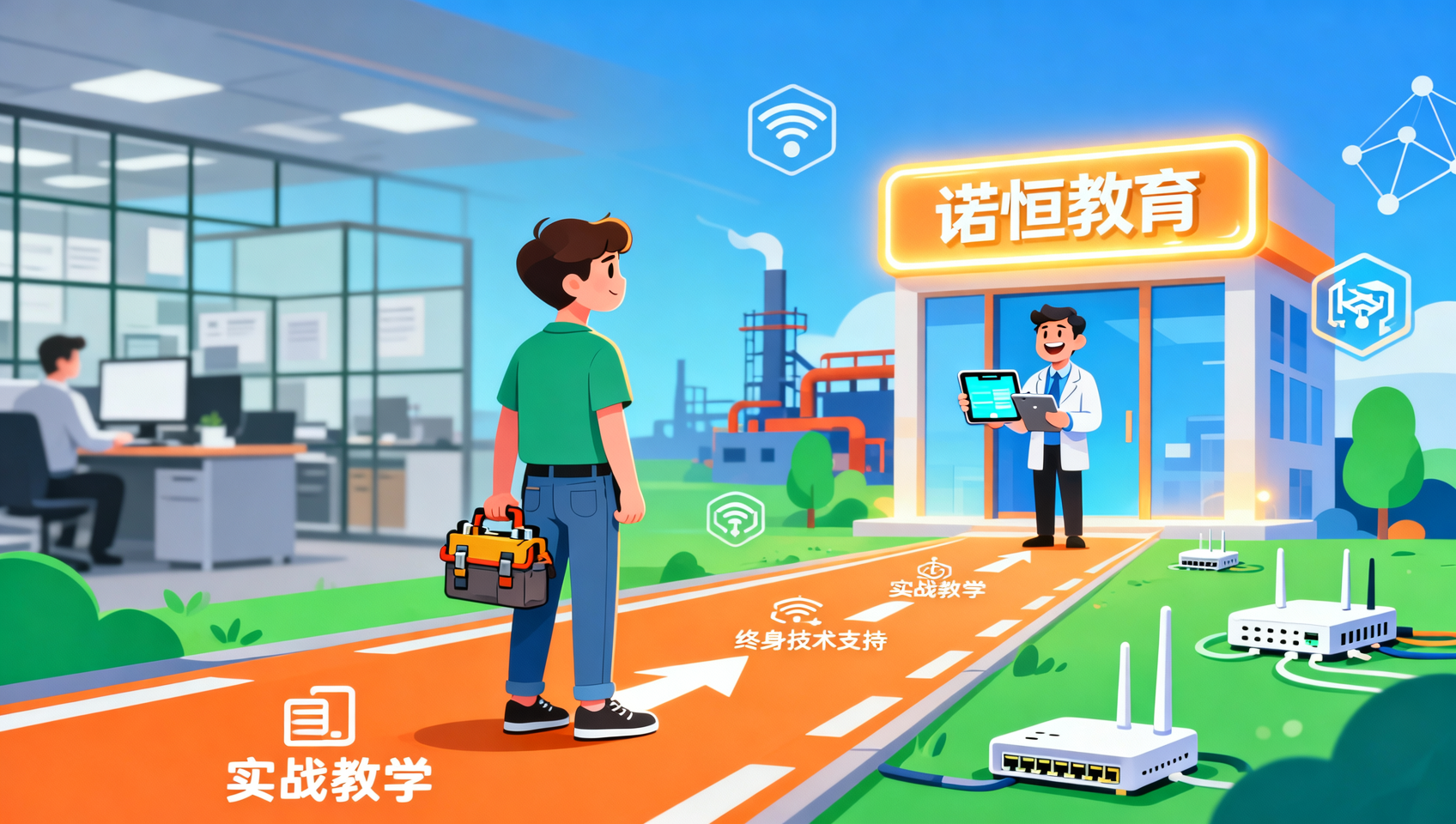 学完即上岗！诺恒教育数通培训，终身技术支持