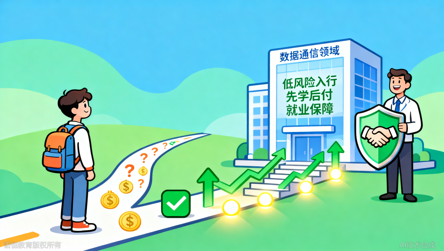 先学后付+不就业不付费｜诺恒教育零风险学数通