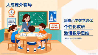 大成教育小学数学培优课限时体验：不满意可退剩余课时