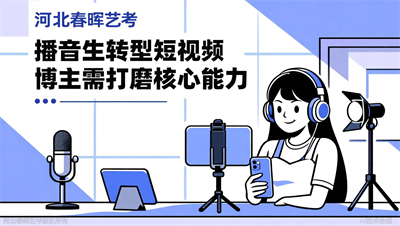 河北春晖艺考：播音生想做短视频博主，这3个能力必须练