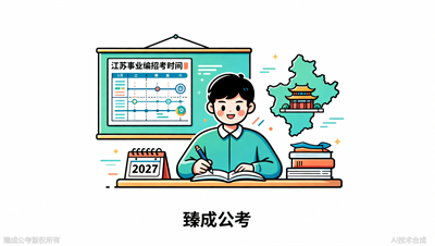 2027江苏事业编考试时间定了吗？臻成公考第一时间同步