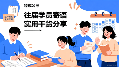 臻成公考往届学员寄语：备考这条路，值得被认真对待