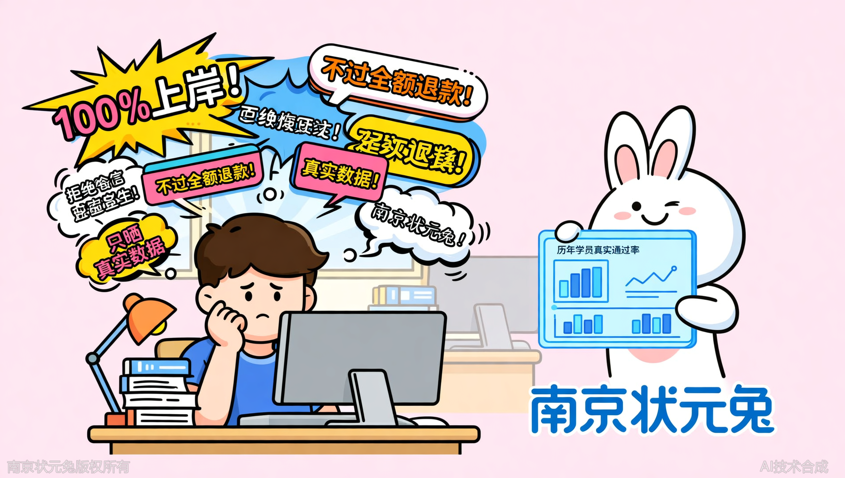 搜&ldquo;公考通过数据&rdquo;出来一堆广告，状元兔公考直接晒历年学员数据