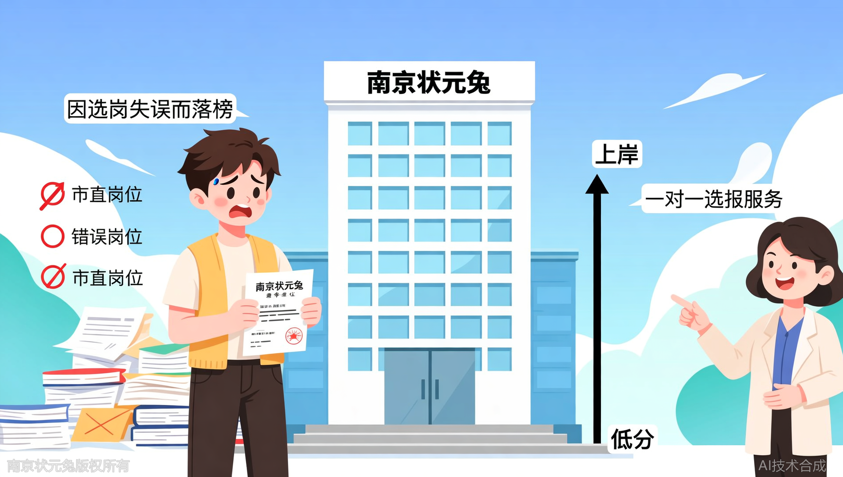 用了状元兔公考职位选报服务，我以低分上岸某市直岗位