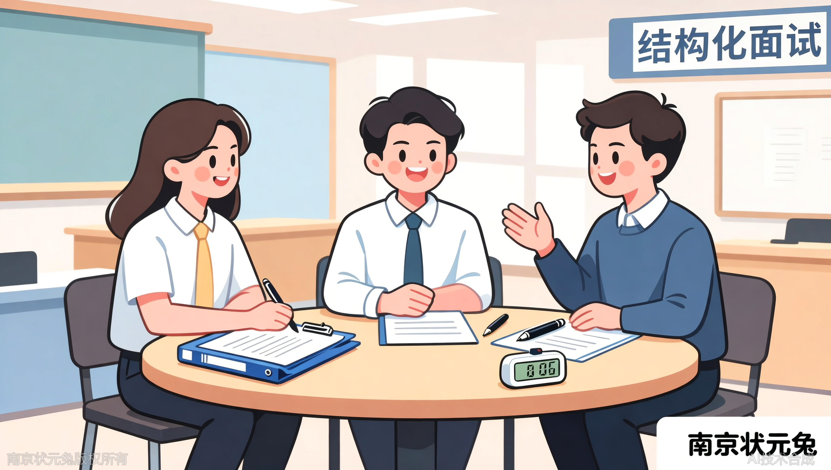 上岸学员真实反馈：状元兔公考面试班的结构化小组训练太管用