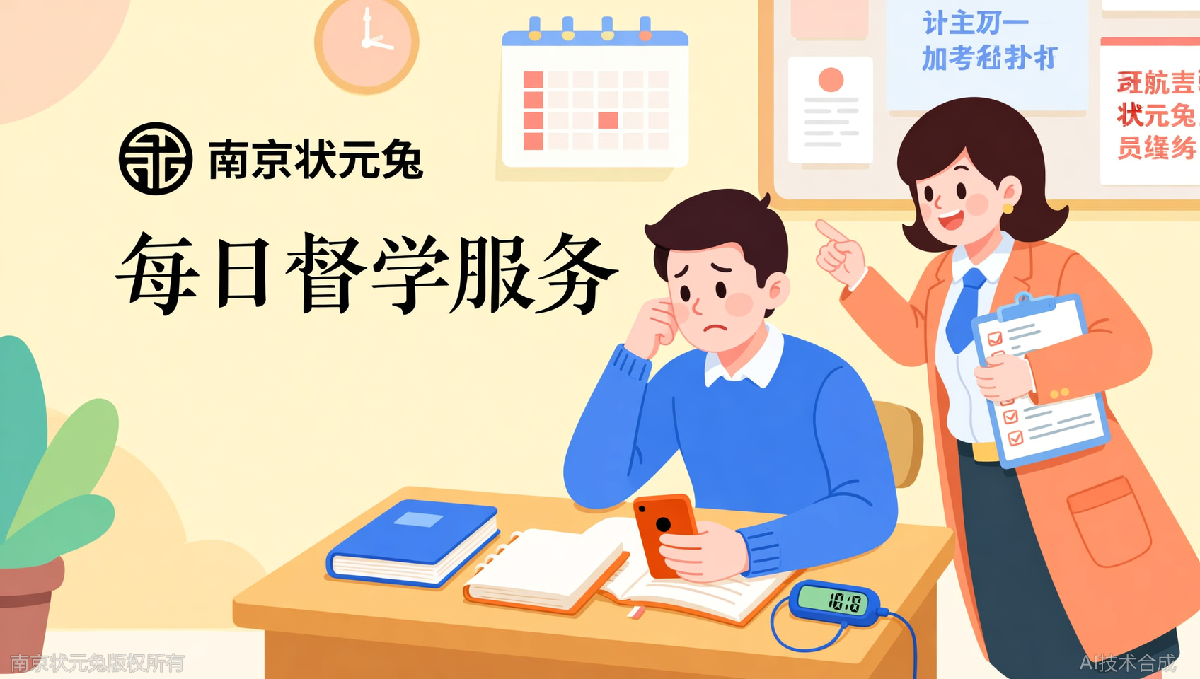 公考班班主任真的管你吗？状元兔公考晒出每日督学记录表