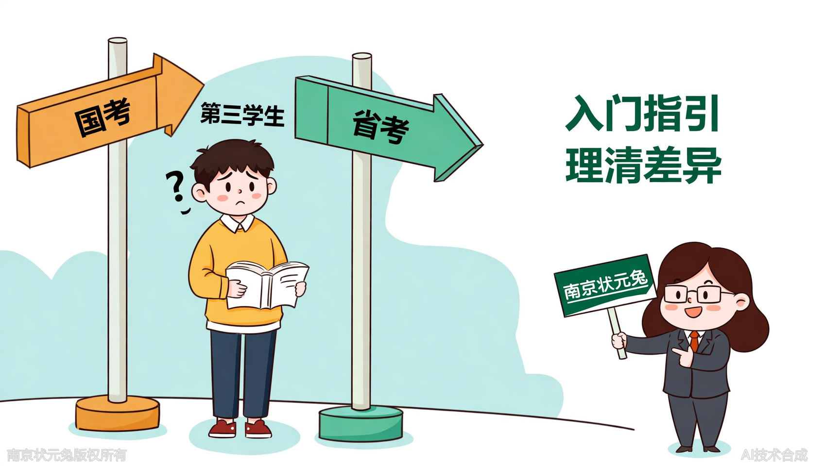 大三了还分不清国考和省考？状元兔公考帮你理清考公路径