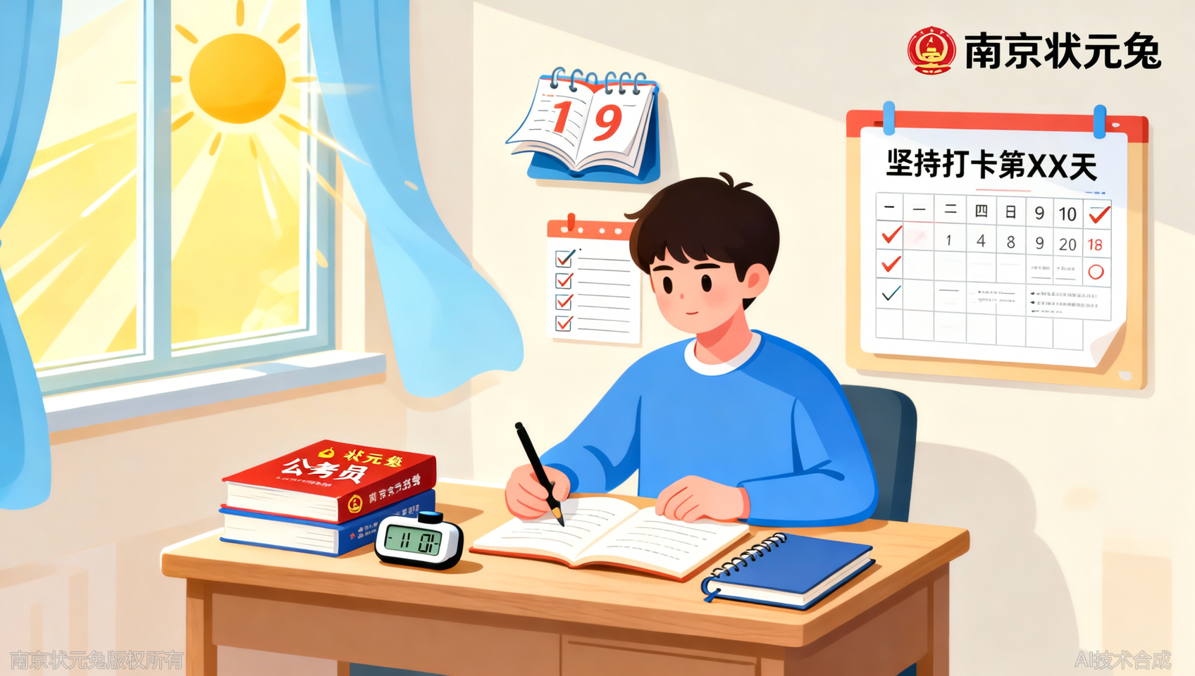 从零基础到进面，状元兔公考学员晒出全年学习打卡记录