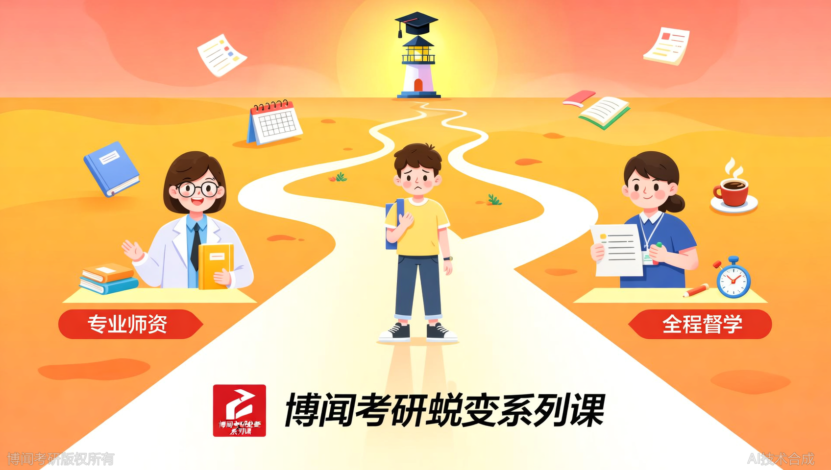博闻考研蜕变系列课！从基础到冲刺全程护航