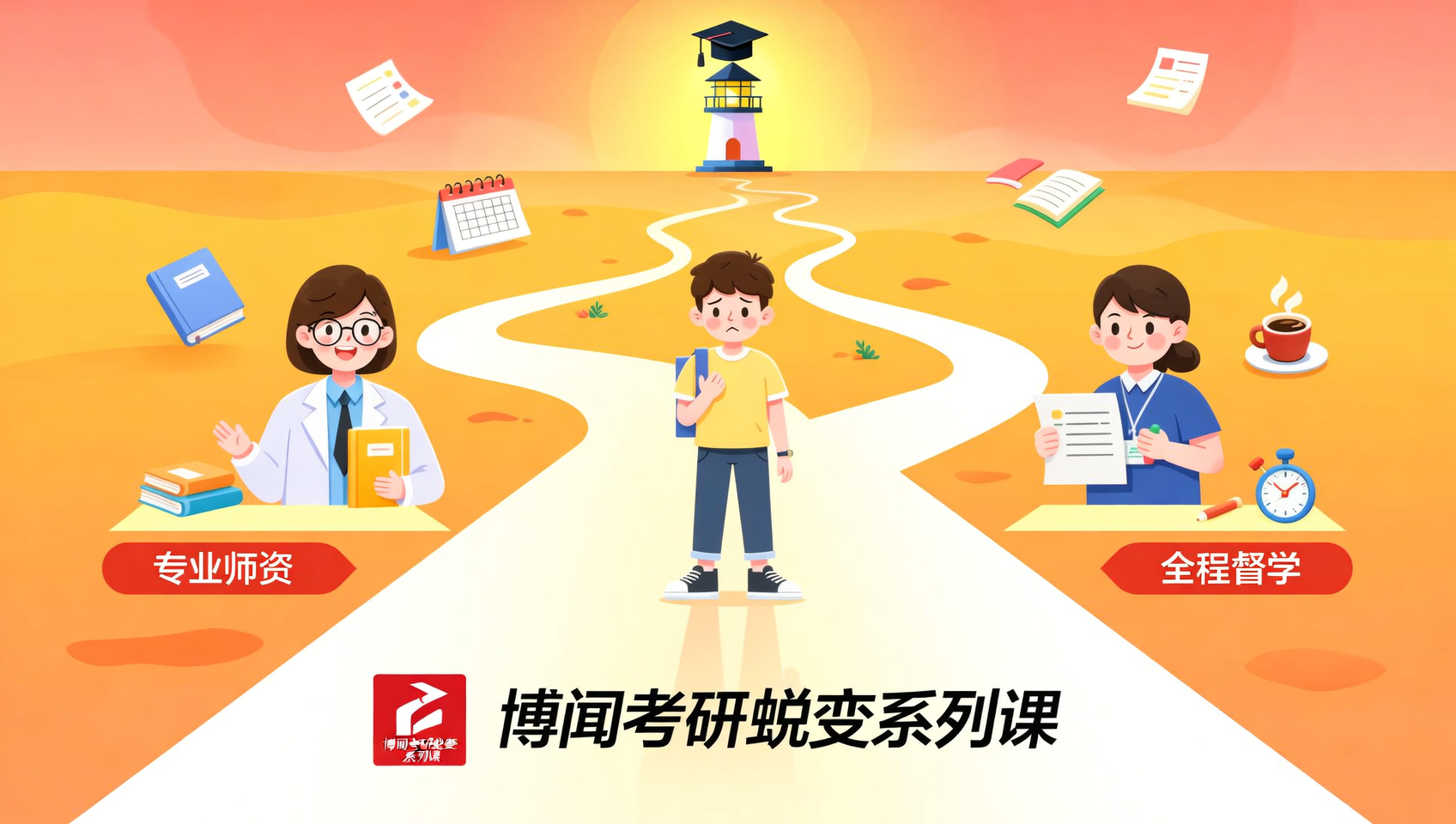 博闻考研蜕变系列课！从基础到冲刺全程护航