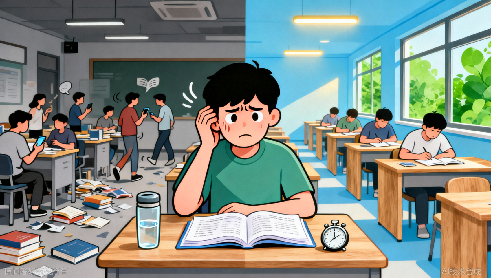 考研自习环境差？博闻考研寄宿沉浸式备考