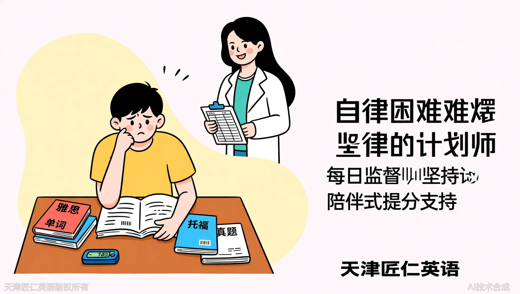 天津匠仁英语的每日监督，如何帮自律差的学生提升分数？